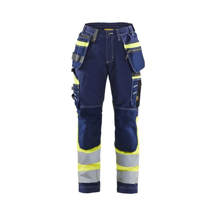 7196 Dames High Vis werkbroek met Stretch
