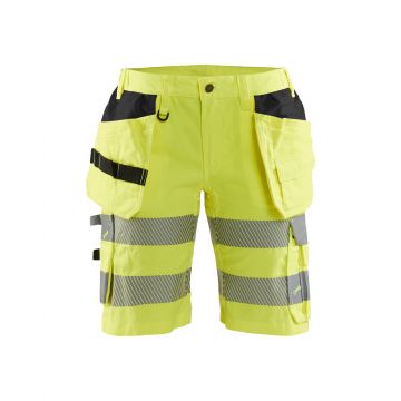 Blåkläder 7186 Short haute-visibilité + stretch avec poches flottantes femme